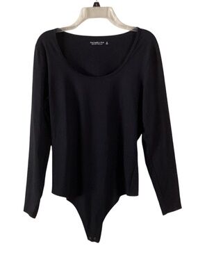 Abercrombie & Fitch Soft Collection Black Long Sleeve Bodysuit XL
